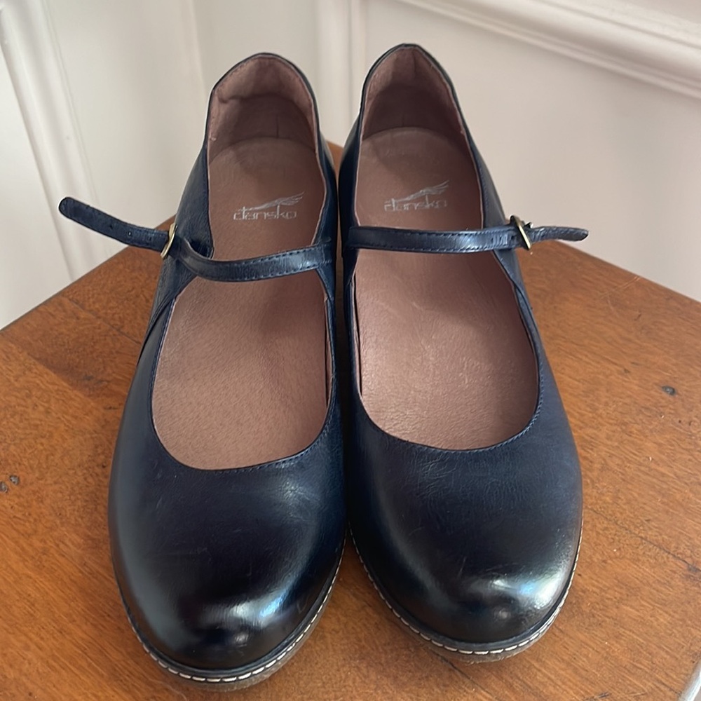 Dansko Navy Maryjane Wedge - Size 40